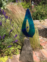 Zen Blue Garden Sculpture (sold)