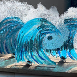 Glass Waves(Triple roller) on driftwood - Arts & Crafts - Studio Shards