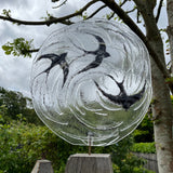 Swirling Swallows Garden Sculpture - Studio Shards