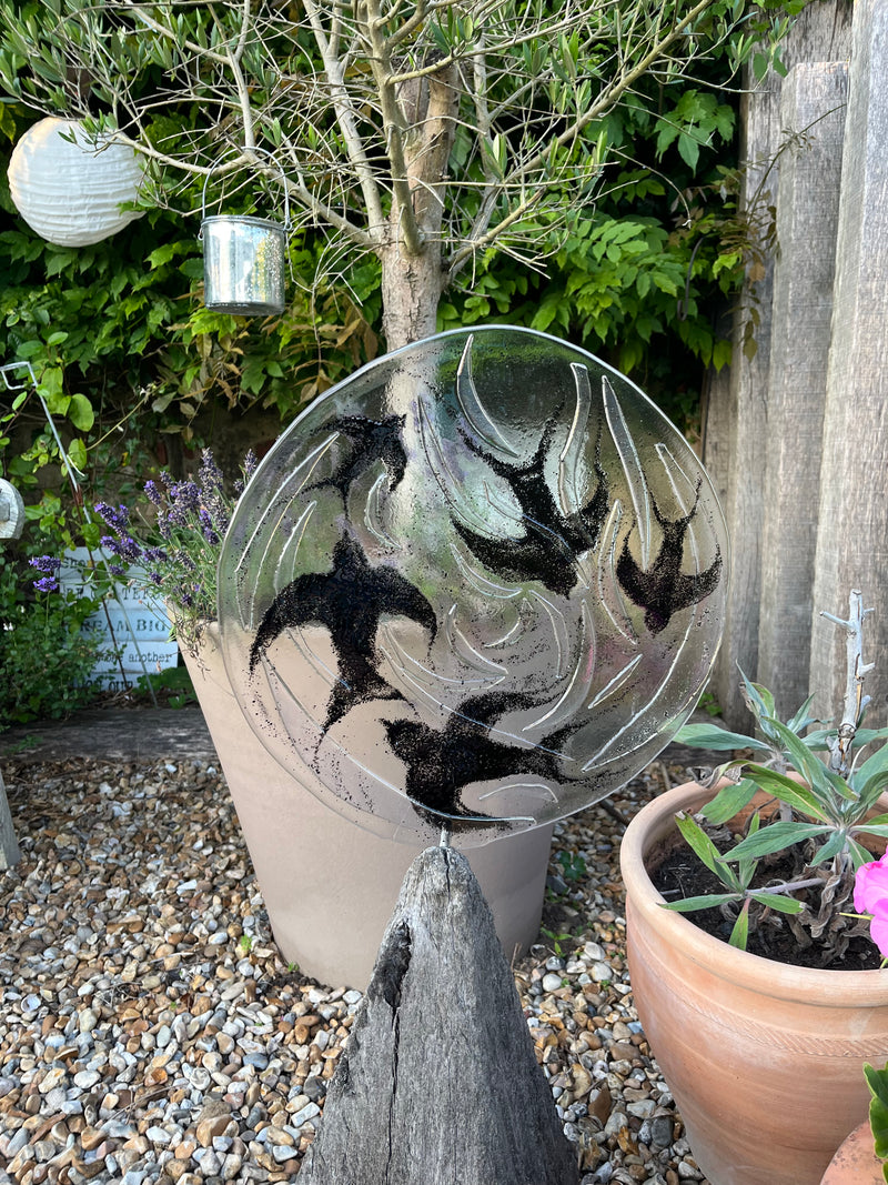 Swirling Swallows Garden Sculpture