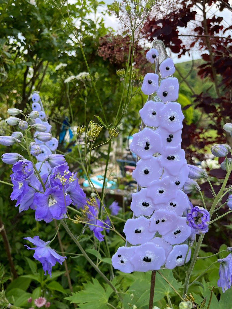 Glass Garden Flowers - Delphinium - Garden Art - Studio Shards