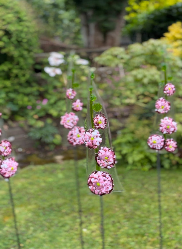 Hollyhocks - Garden Art - Studio Shards