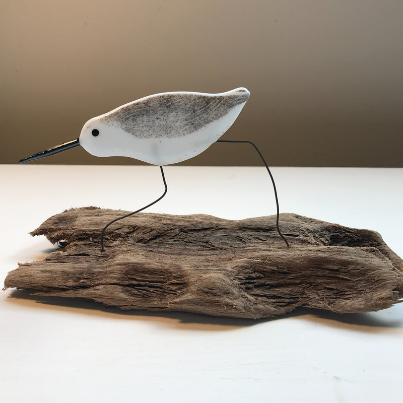 Glass & Driftwood Bird Sculpture (single) - Homeware - Studio Shards