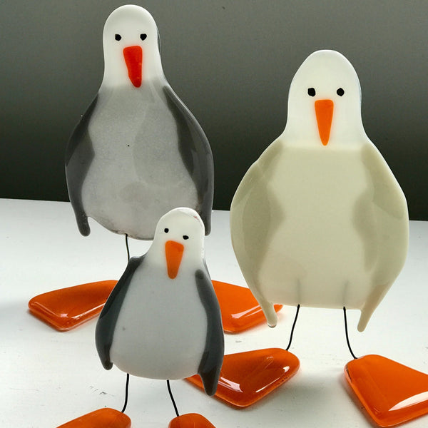Glass Seagull Figure - Homeware - Studio Shards
